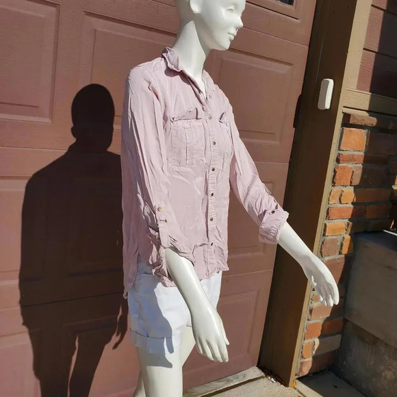 Nordstrom Thread & Supply 100% Lyocell Women's Size Medium Button Down Shirt EUC - Picture 9 of 15